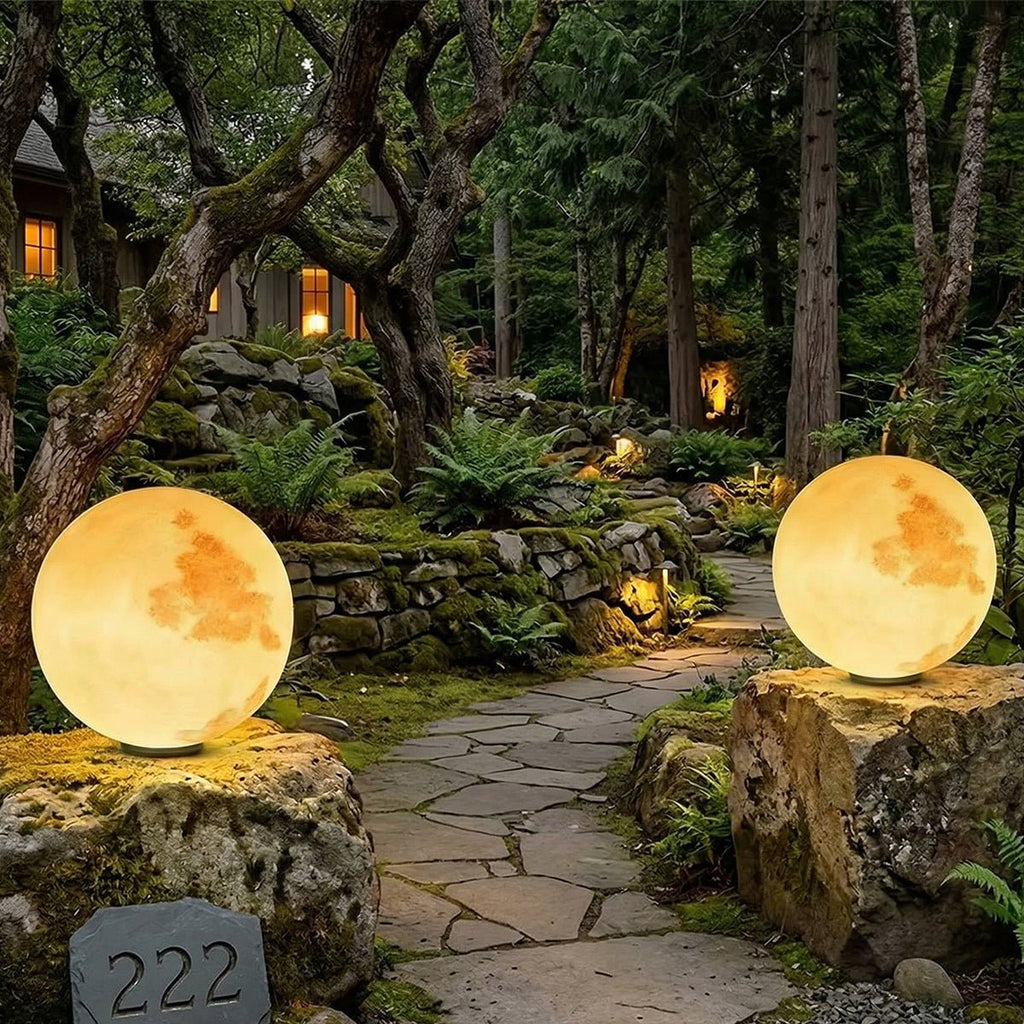 Modern Moon Globe Waterproof LED Fence Post Caps Lights