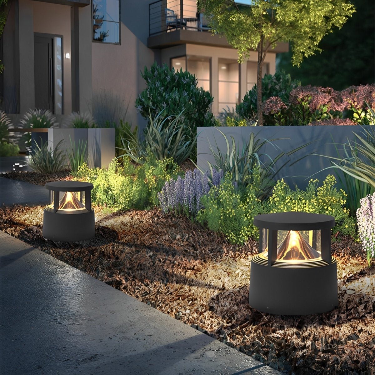 Modern Simple Outdoor Waterproof Pillar Lights Metal Aluminum  Post Lights