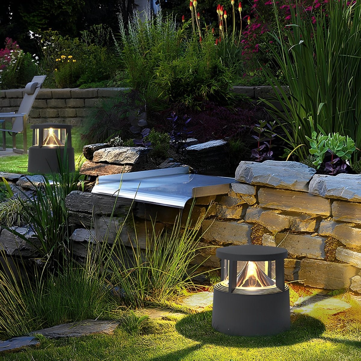 Modern Simple Outdoor Waterproof Pillar Lights Metal Aluminum  Post Lights