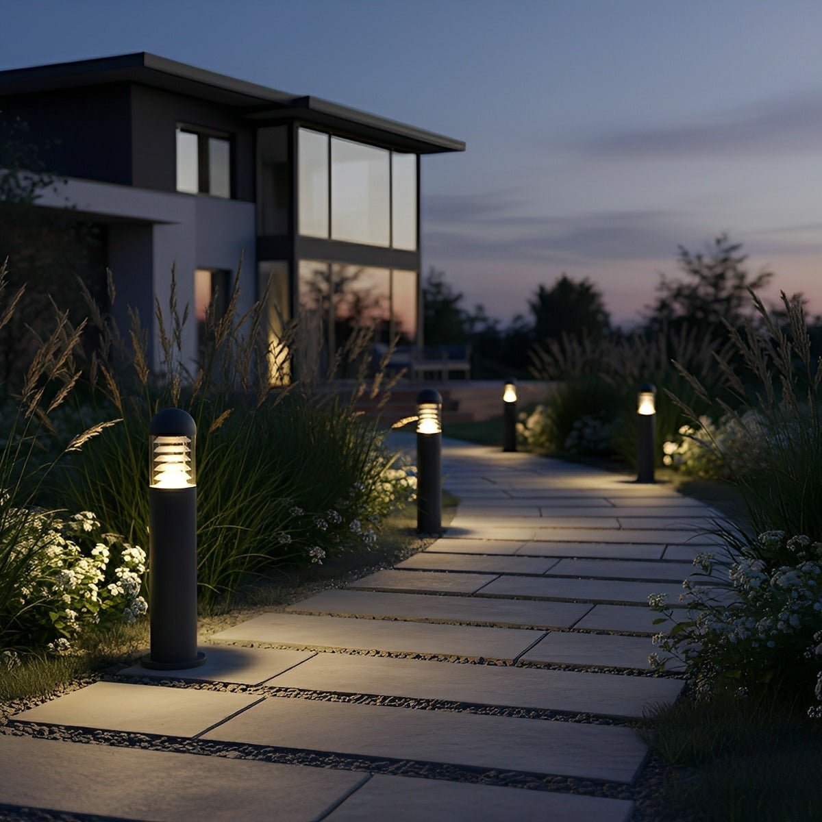 Waterproof Fence Patio Courtyard Park Yard  Aluminum Pillar Post Column Lamp