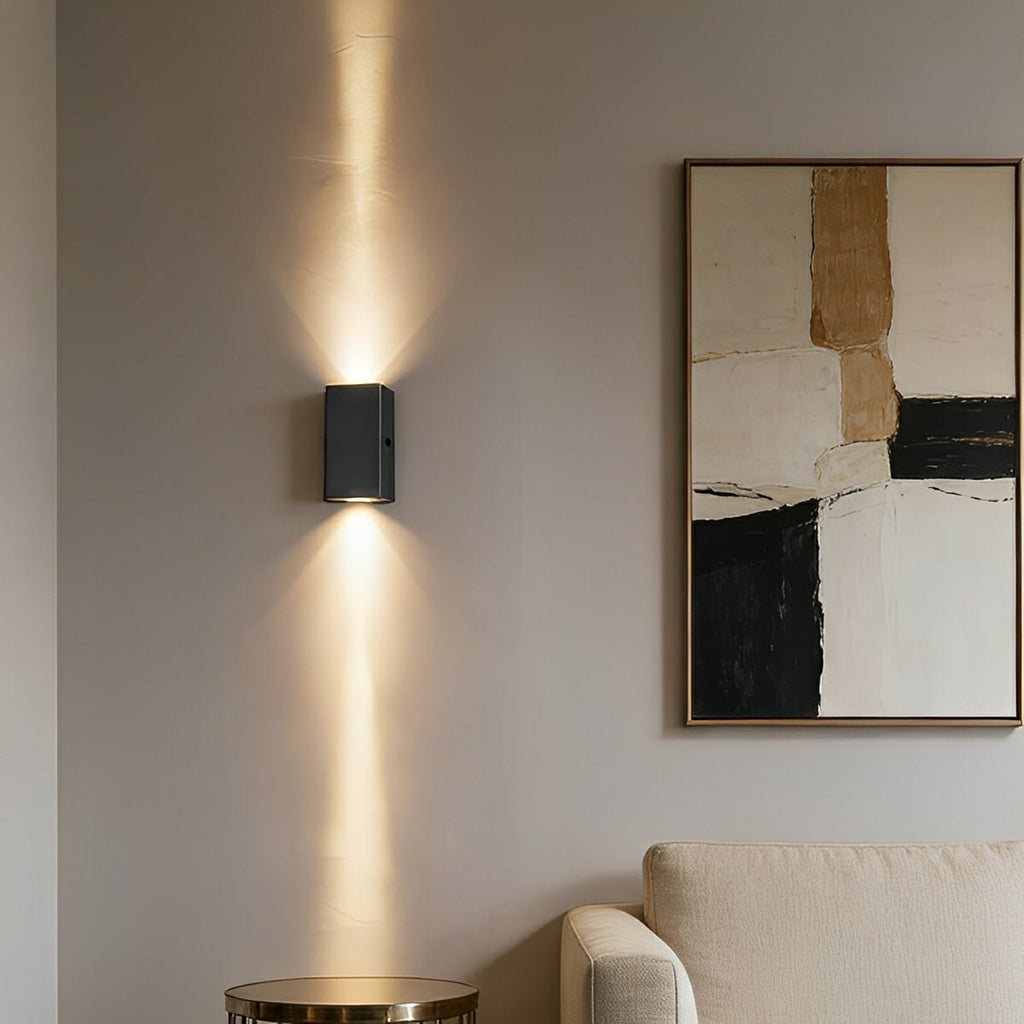 Waterproof Modern Black Up&Down LED Outdoor Wall Washer Spot Lights