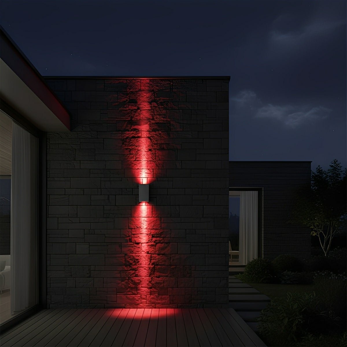 Waterproof Modern Black Up&Down LED Outdoor Wall Washer Spot Lights