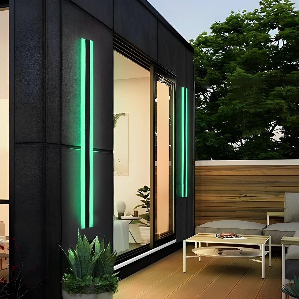 Waterproof Modern LED RGB Long Strip Outdoor Wall Light