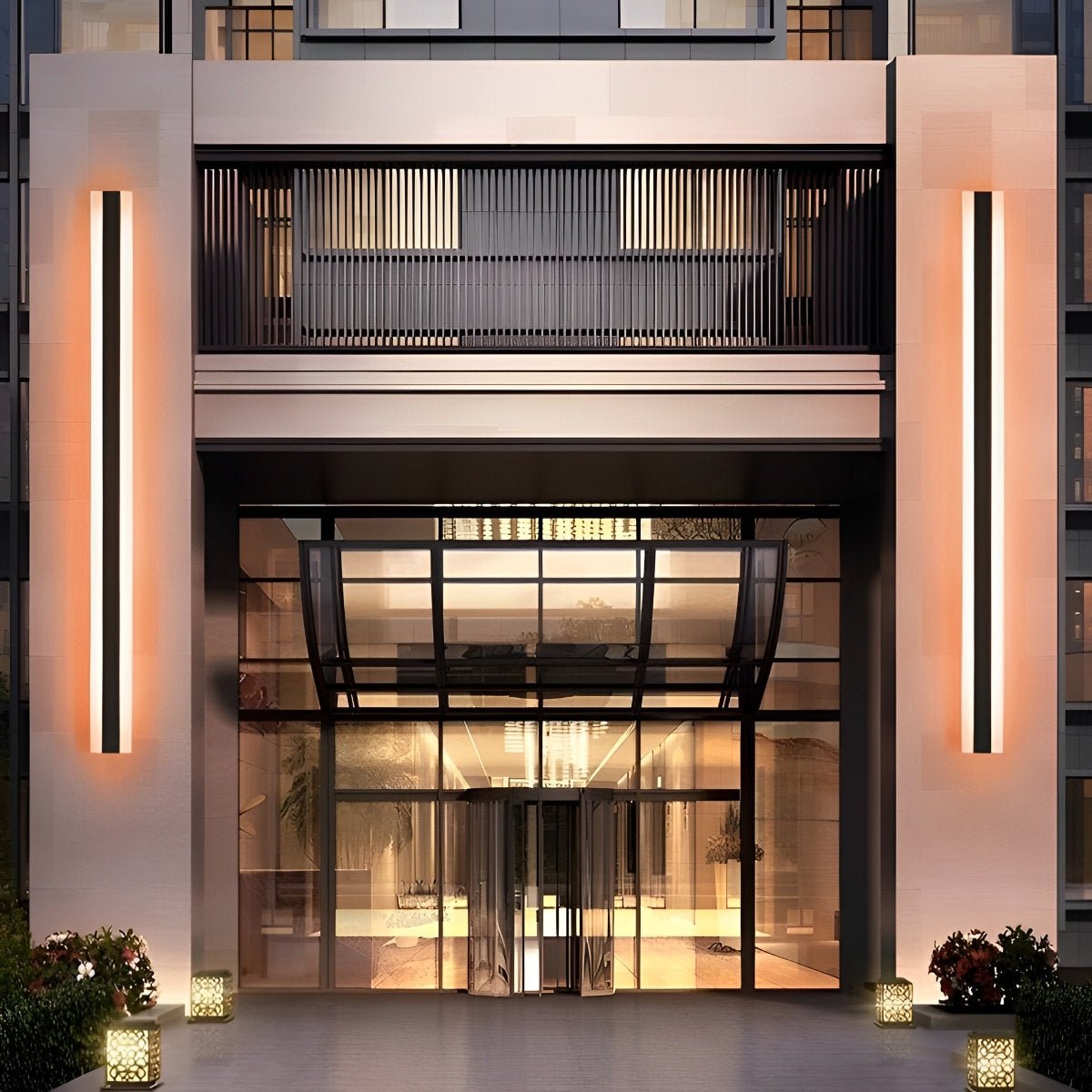 Waterproof Modern LED RGB Long Strip Outdoor Wall Light